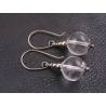 Rock Quartz Earrings, Titanium Ear Wires