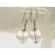 Rock Quartz Earrings, Titanium Ear Wires