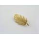 Golden Brass Leaf Brooch