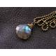 Labradorite Single Stone Necklace