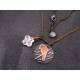 Rainbow Moonstone and Labradorite Bird Charm Necklace