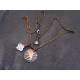 Rainbow Moonstone and Labradorite Bird Charm Necklace