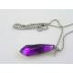 Purple Acrylic Drop Necklace
