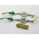 Flower Earrings with Citrine and Aventurine