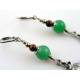 Flower Earrings with Citrine and Aventurine