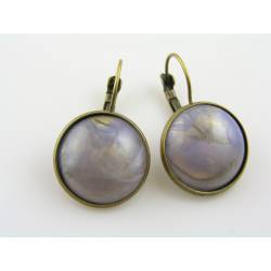 Vintage German Cabochon Sleeper Earrings