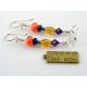 Long Sterling Silver Earrings with Gemstones and Crystals 