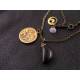 Smokey Quartz Crescent Moon Necklace