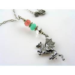 Dragon Necklace with Gemstones