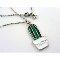 Cactus Pendant Necklace