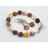 Mookaite Bracelet and Earrings Set