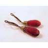 Large Red Drop Earrings