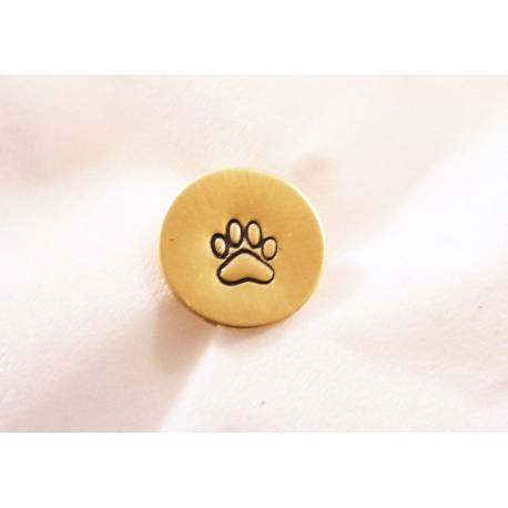 Tie Tack, Paw Print - Hand Stamped