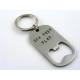 Stainless Steel Keyring with Bottle Opener