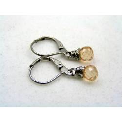 Champagne Cubic Zirconia Earrings