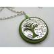 Tree of Life Necklace with Green Pendant