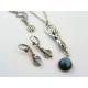 Spiral Earrings with Goddess Necklace and Labradorite
