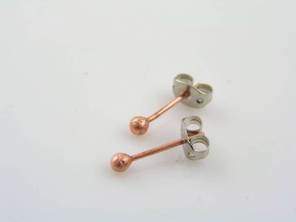 Copper stud earrings sale