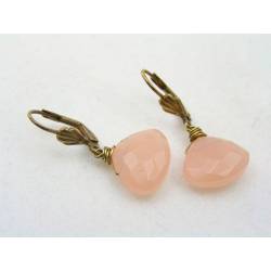 Peach Chalcedony Earrings