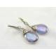 Wire Wrapped Blue Earrings