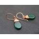 Sapphire Blue Drop Earrings, Wire Wrapped Czech Glass Earrings