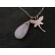 Matching dragonfly necklace with rainbow moonstone, available separately