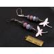 Dragonfly Earrings, Labradorite, Pink Opal and Blue Chalcedony