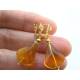 Wire Wrapped Glass Triangle Earrings