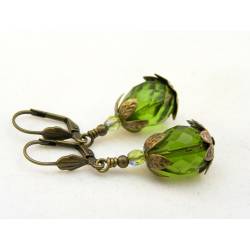 Olive Drop Earrings