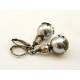 Silver Sea Shell Pearl Earrings