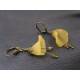 Hand Dyed Ruffle Lucite Flower Earrings