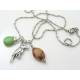 Australian Necklace with Kookaburra Charm, Mookaite and Chrysoprase
