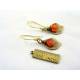 Carnelian Leaf Earrings