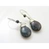 Amber Czech Glass Drops and Crystal Earrings