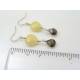 Aragonite Heart and Smokey Quartz Earrings