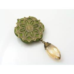 Ornate Crystal Brooch