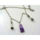 Chess Pieces, King and Queen, Chevron Amethyst