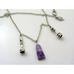 Chess Pieces, King and Queen, Chevron Amethyst