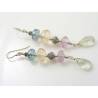 Prasiolite and Rainbow Quartz Sterling Silver Earrings