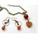 Carnelian Necklace and Earring Set
