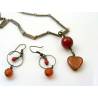 Carnelian Necklace and Earring Set