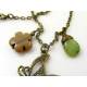 Australia Necklace with Kangaroo Charm, Chrysoprase and Mookaite