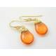 Shimmering Golden Orange Earrings