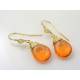 Shimmering Golden Orange Earrings