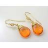 Shimmering Golden Orange Earrings