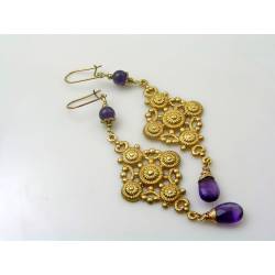 Amethyst Chandelier Earrings