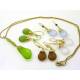 Apple Charm and Gemstone Necklace