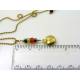 Apple Charm and Gemstone Necklace