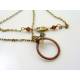 Wire Wrapped Circle Pendant with Swarovski Crystals