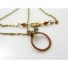 Wire Wrapped Circle Pendant with Swarovski Crystals